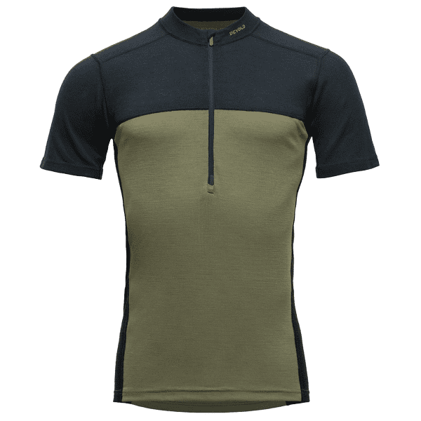 Tricou cu mânecă scurtă Devold Lauparen Merino 190 Zip Tee Men 284A INK/LICHEN/BLACK