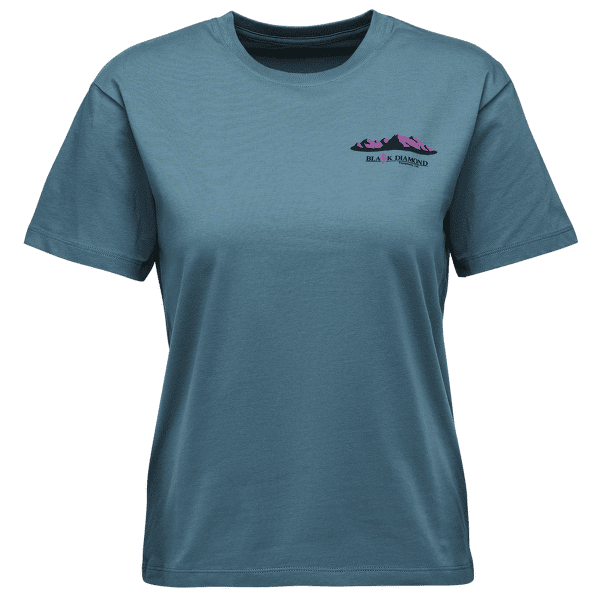 Tricou cu mânecă scurtă Black Diamond Mountainscape SS Tee Women Creek Blue