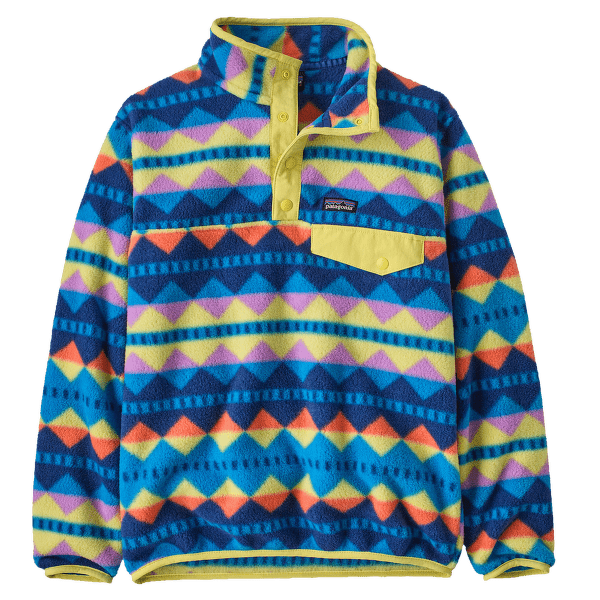 Hanorac Patagonia Lightweight Synch Snap-T Pullover Kids Diamond Stripe: Uplift Blue