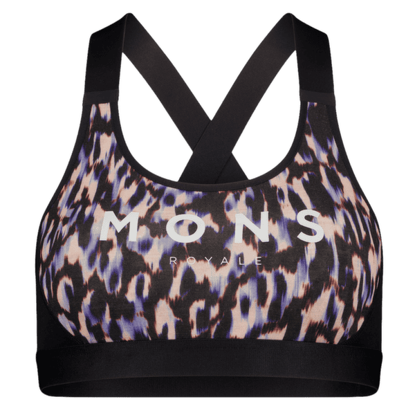 Sutien Mons Royale Stela X-Back Bra Women Rock Leopard/Black
