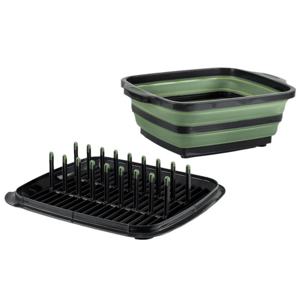 Chiuvetă de camping GSI ESCAPE DISH RACK SET Green