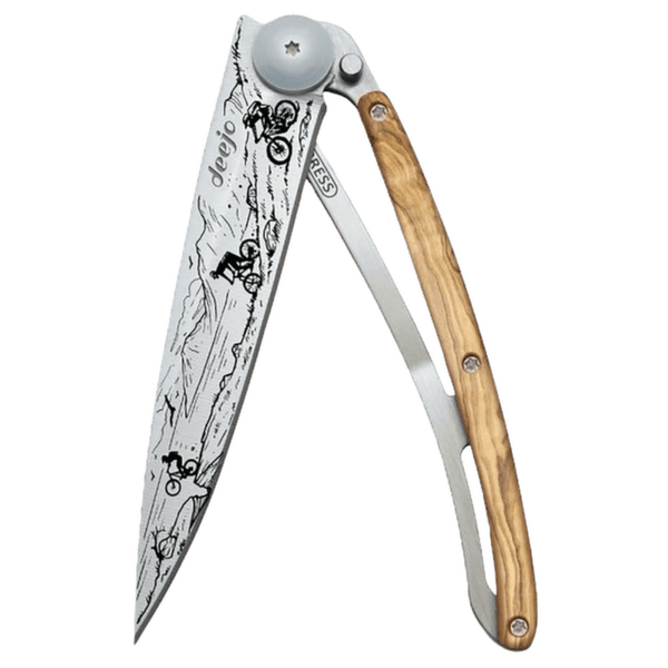 Cuțit Deejo Tattoo olive wood Mountain Bike