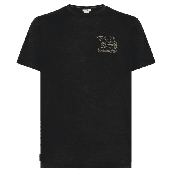 Tricou cu mânecă scurtă Icebreaker Merino 150 Tech Lite SS Tee Forest Footsteps Men BLACK