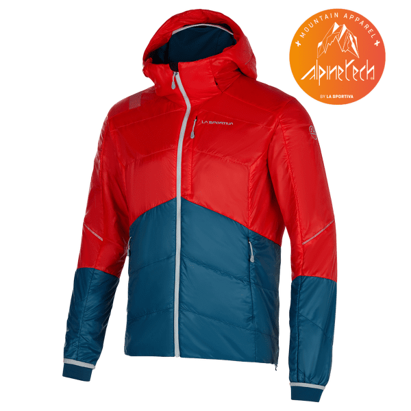 Jachetă La Sportiva Alpine Guide Primaloft Hoody Men Poppy/Storm Blue