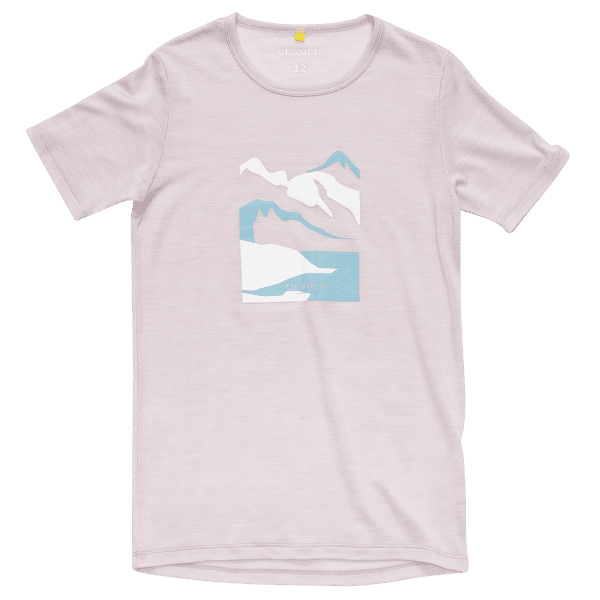 Tricou cu mânecă scurtă Devold Molnes Merino Tee Junior 167A ORCHID