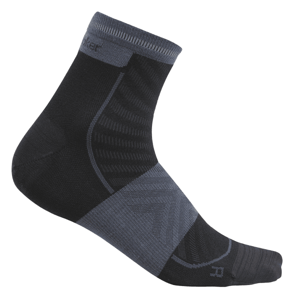 Șosete Icebreaker Merino Blend Run+ Ultralight Mini Men BLACK/GRAPHITE