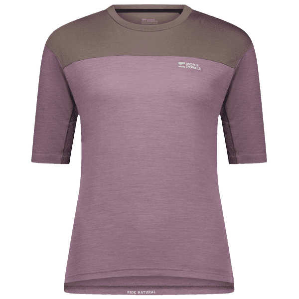 Tricou cu mânecă scurtă Mons Royale Diversion Merino Bike Jersey Short Sleeve Mauve / Iron