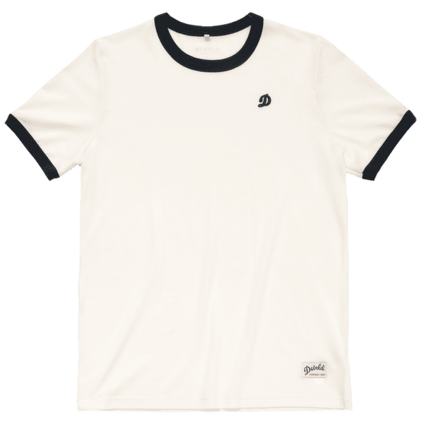 Tricou cu mânecă scurtă Devold Archive Ringer Tee 001B WHITE/INK