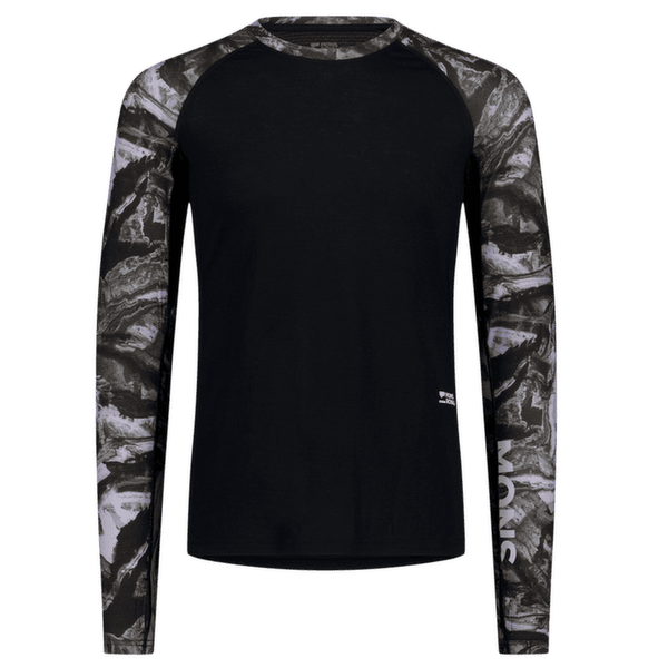 Tricou cu mânecă lungă Mons Royale Temple Merino Long Sleeve Men Rock Camo/Black
