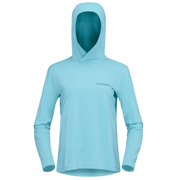 Tricou cu mânecă lungă Norrona femund tech Hood Women Aqua Haze