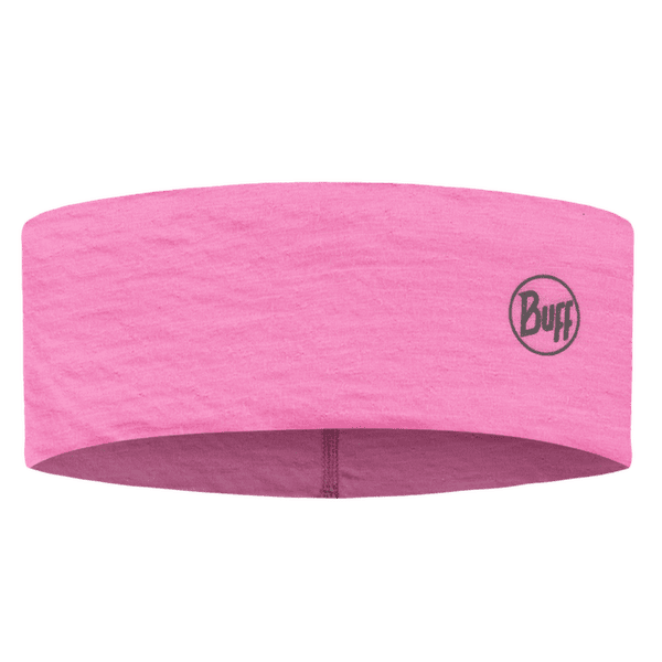 Bandă pentru cap Buff Lightweight Merino Wool Headband SOLID FLUOR FUCHSIA