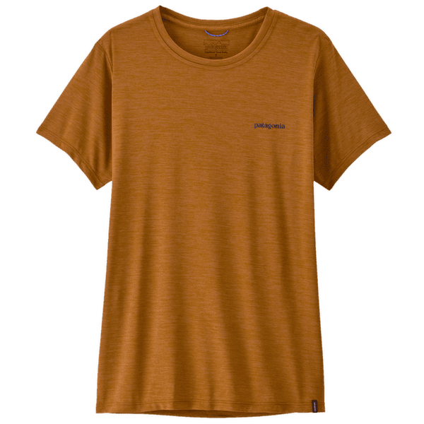 Tricou cu mânecă scurtă Patagonia Cap Cool Daily Shirt - Boardshort Logo Women Cinnamon Brown - Dark Cinnamon Brown X-Dye