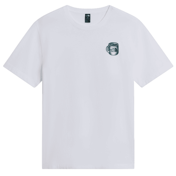 Tricou cu mânecă scurtă The North Face BASECAMP BARISTA RELAXED SHORT SLEEVE TEE-GRAPHIC UNISEX VD9 TNF WHITE/PACIFIC TEAL