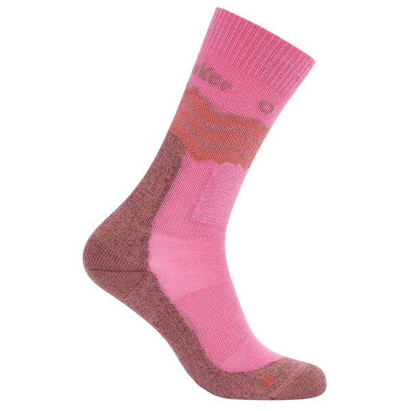 Șosete Icebreaker Merino Hike+ Medium Crew Across the Peaks POP/CAROB/DUSTY CLAY