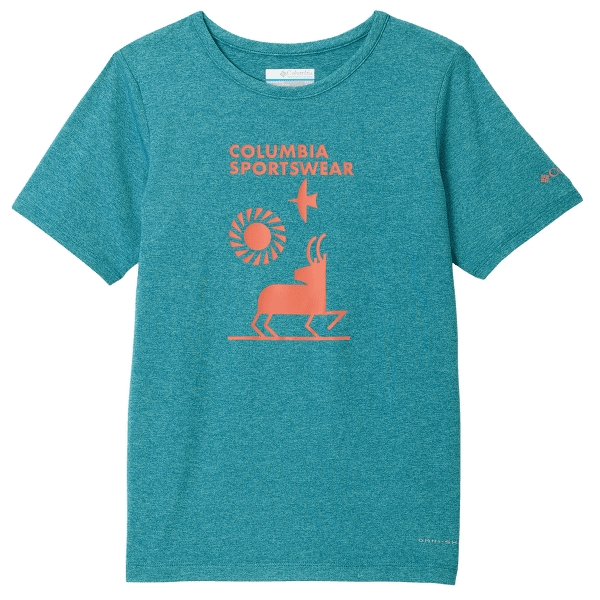 Tricou cu mânecă scurtă Columbia Tech Trail™ Short Sleeve Graphic Shirt River Blue Heather, Explore Outdoors 364