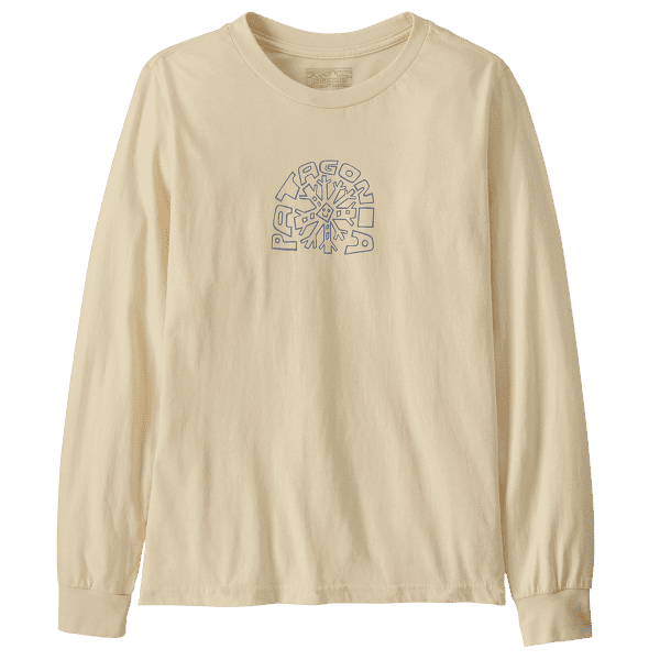 Tricou cu mânecă lungă Patagonia Long-Sleeved Graphic T-Shirt Kids Skisel: Undyed Natural