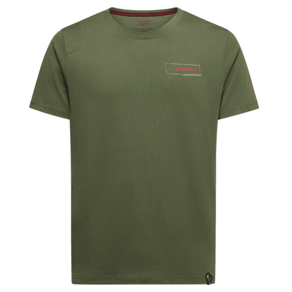 Tricou cu mânecă scurtă La Sportiva MANTRA T-SHIRT Men Cypress/Mountain Red