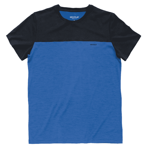 Tricou cu mânecă scurtă Devold Classic Linear Tee Men 250B  ROYAL/INK