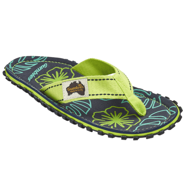 Şlapi Gumbies Gumbies Lime Hibiscus Lime Hibiscus