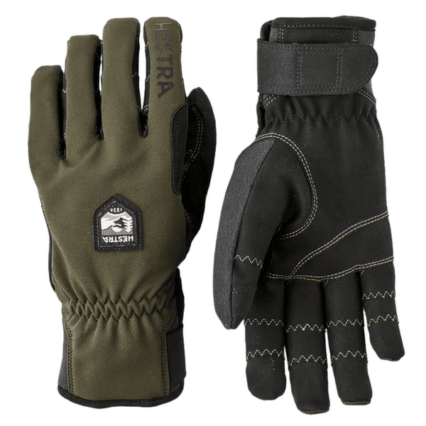 Mănuși Hestra Ergo Grip Wool Touring - 5 finger Dark forest / Black