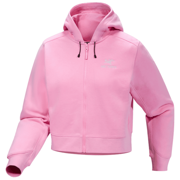 Hanorac Arcteryx Emblem Fleece Full Zip Crop Hoody Women Pineberry