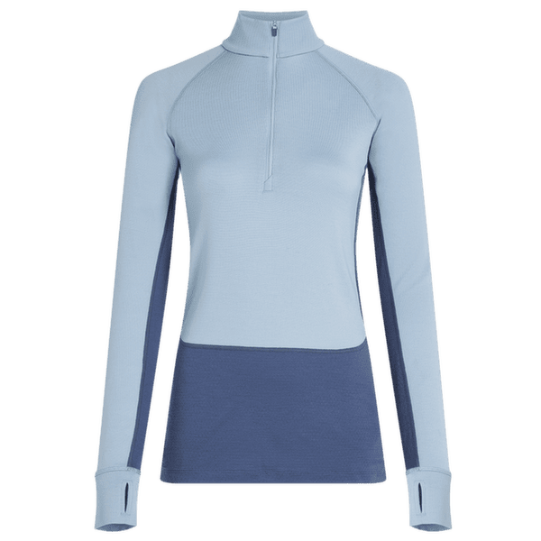 Tricou cu mânecă lungă Icebreaker Merino 260 ZoneKnit™ LS Half Zip Women DAWN/ZINCBLUE/CB