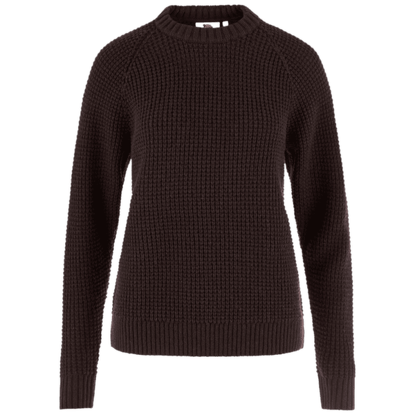 Pulover Fjällräven Övik Waffle Knit Women Black Oak