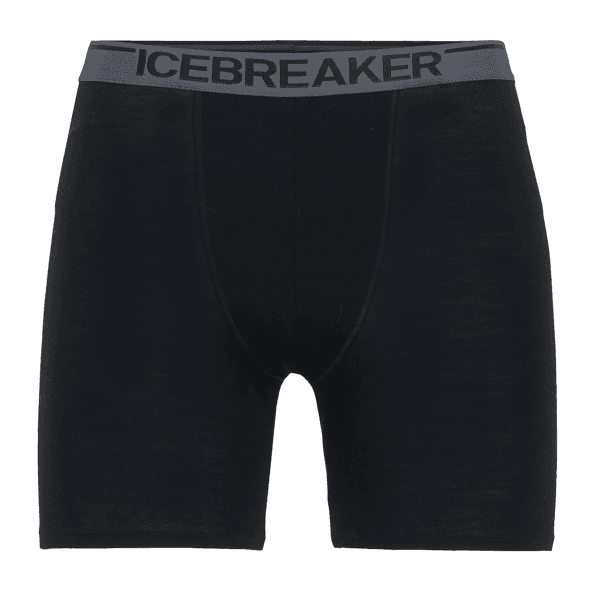 Boxeri Icebreaker Anatomica Long Boxers Men Black