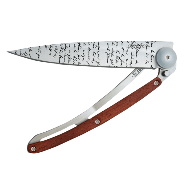 Cuțit Deejo Tattoo Manuscript Coralwood