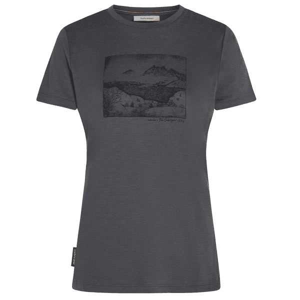 Tricou cu mânecă scurtă Icebreaker Merino 150 Tech Lite SS Tee Sunrise Summit Women OBSIDIAN