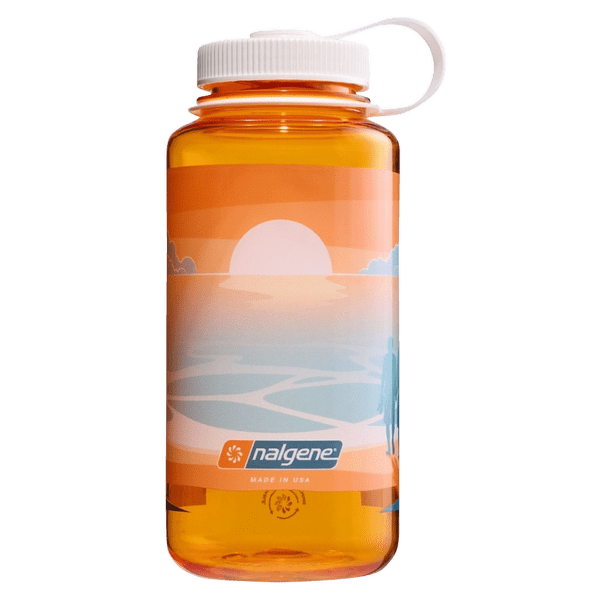 Sticlă Nalgene Wide Mouth 1000 ml Clementine Landscape with Sunset