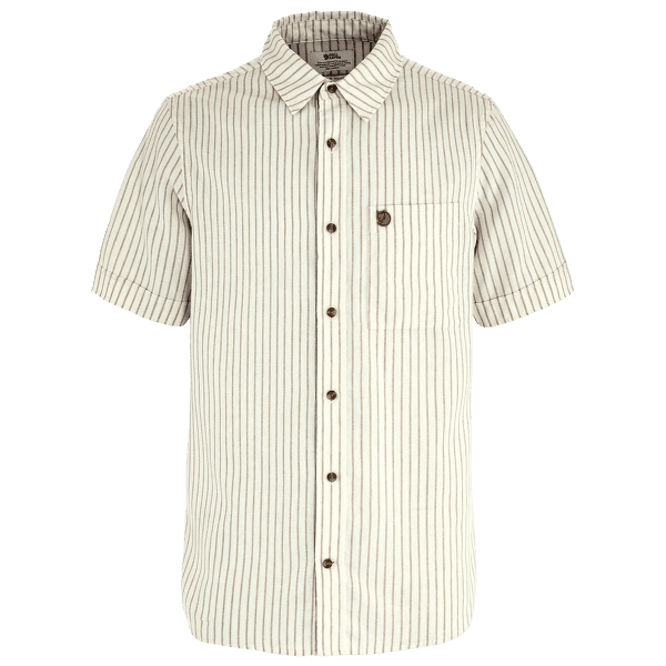 Cămașă cu mânecă scurtă Fjällräven Övik Travel Shirt SS Men Chalk White-Sand Stone