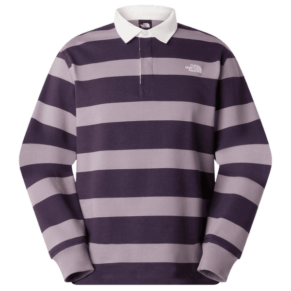 Tricou cu mânecă lungă The North Face Rugby Polo Sweatshirt Unisex JZU TRANSCENDENT GREY/ENDLESS DUSK