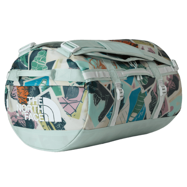 Geantă The North Face Base Camp Duffel - S (52ST) N2W OPAL FROST TNF POSTCARDS PRINT/OPAL FROST/PEARL STONE