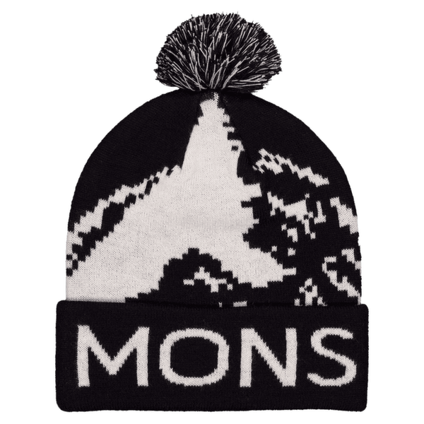 Căciuli Mons Royale Mtn Pixel Merino Pom Pom Beanie Black / White