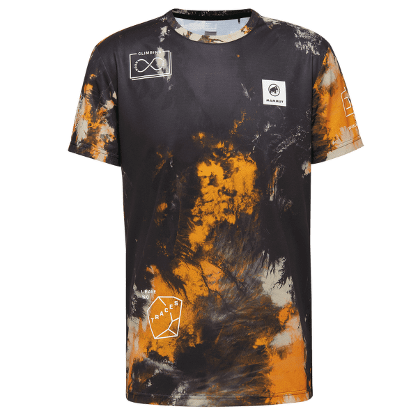 Tricou cu mânecă scurtă Mammut Massone Sport T-Shirt Sender Men black-tangerine 00711