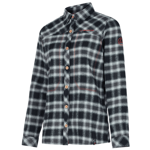 Cămașă cu mânecă lungă La Sportiva Rambler Flannel Shirt Women Black/Cherry Tomato
