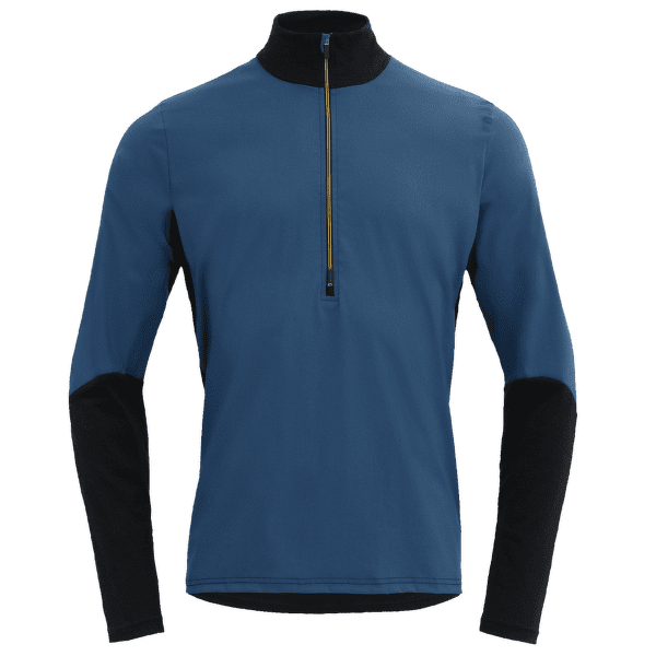 Tricou cu mânecă lungă Devold Running Cover Zip Neck Men 422B FLOOD/ARROWWOOD/INK