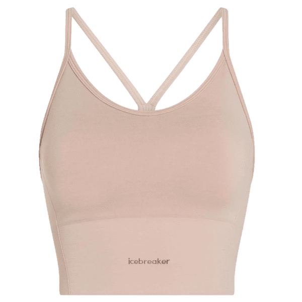 Sutien Icebreaker Merino Blend 260 Seamless Rib Strappy Tank Women PINK QUARTZ