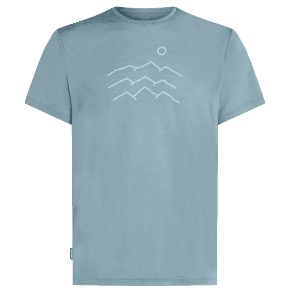 Tricou cu mânecă scurtă Icebreaker Merino Blend 125 Cool-Lite Sphere SS Tee Across the Peaks Men FLINT BLUE