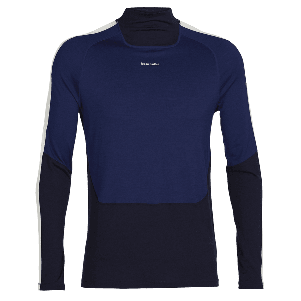 Tricou cu mânecă lungă Icebreaker Sonebula LS High Neck 200 Men MID NVY/ROYAL NVY/SNOW/CB