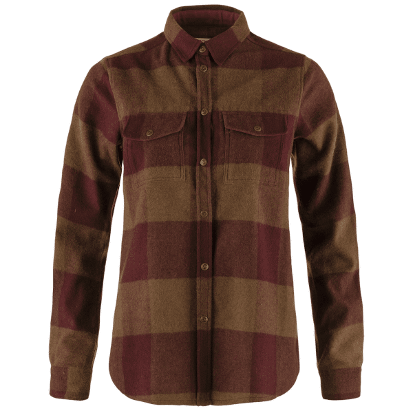 Cămașă cu mânecă lungă Fjällräven Canada Shirt LS Women Autumn Leaf-Bordeaux Red