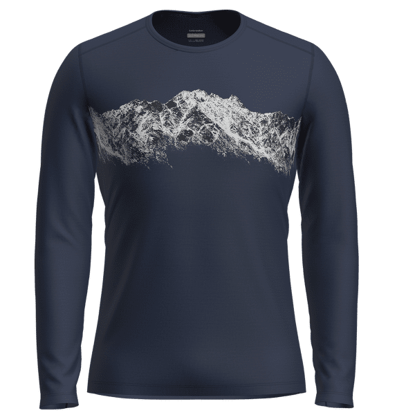 Tricou cu mânecă lungă Icebreaker Merino 200 Oasis LS Crewe Men Midnight Navy