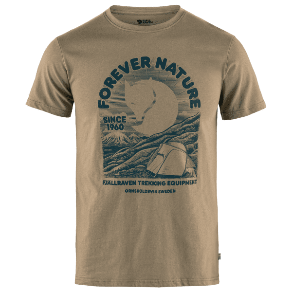 Tricou cu mânecă scurtă Fjällräven Fjällräven Equipment T-shirt Men Suede Brown