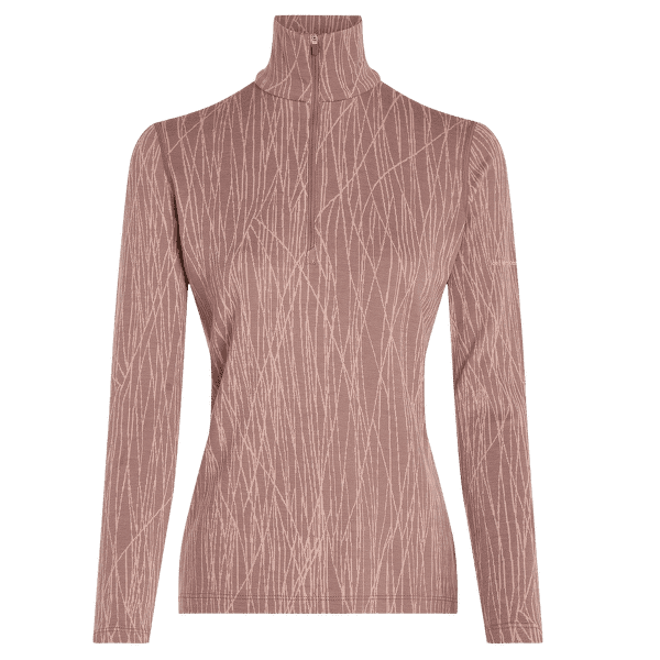 Tricou cu mânecă lungă Icebreaker Merino 260 Tech Vertex LS Half Zip Delta Lines AOP Merino SUMMIT/BLUSH/J