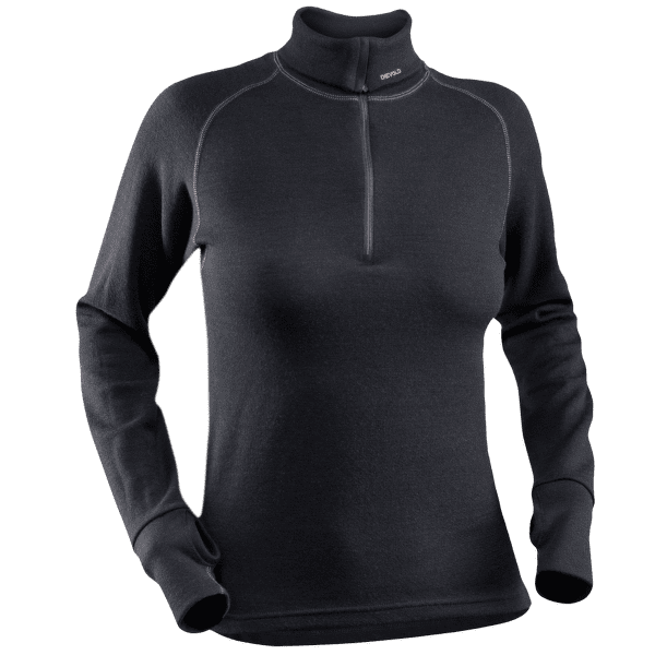 Tricou cu mânecă lungă Devold Expedition Zip Neck Woman 950 BLACK