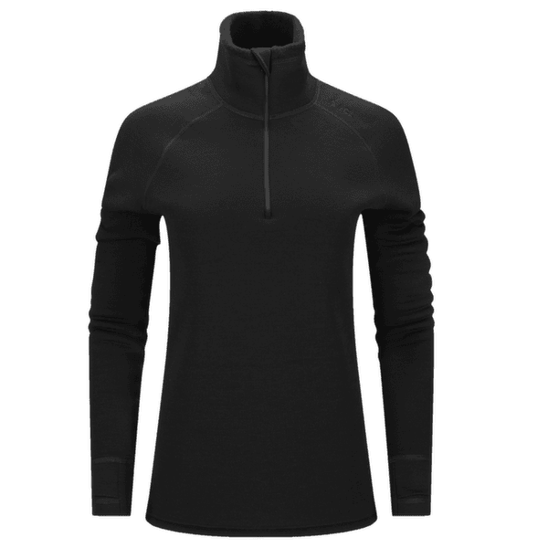 Pulover Aclima FleeceWool V2 Polo zip Women Jet Black