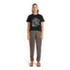Tricou cu mânecă scurtă Icebreaker Merino 150 Tech Lite SS Crop Tee NZ Flora Women ECRU HTHR