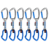Crag Keylock Indicator 6-Pack Quickdraws silver-ultramarine