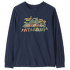 Long-Sleeved Graphic T-Shirt Kids Fitz Roy Foliage: New Navy